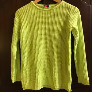 MSGM Neon Green Knit Sweater